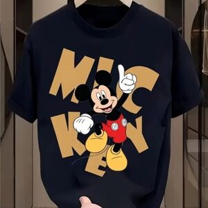 Disney Mickey Mouse Unisex T-Shirt - Black and Yellow Size XXL